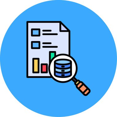 data analizi vektör simgesi modern basit vektör illüstrasyonu