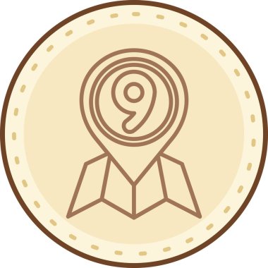 Moda stili izole edilmiş arka planda madalya simgesi