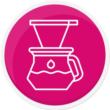 Kahve makinesi simgesi, basit vektör illüstrasyonu