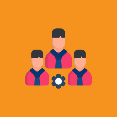 takım çalışması düz vektör simgesi