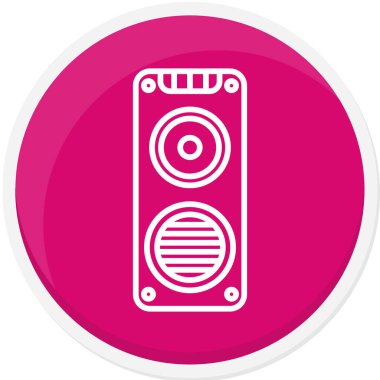 Radyo. Web simgesi basit illüstrasyon