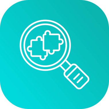 Büyütme cam vektör simgesi beyaz arkaplanda izole