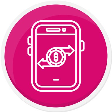 Cep telefonu simgesinin vektör illüstrasyonu