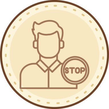 Kes şunu. Web simgesi basit illüstrasyon