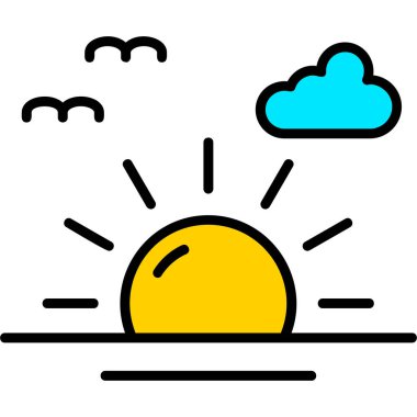 Hava durumu. Web simgesi basit illüstrasyon