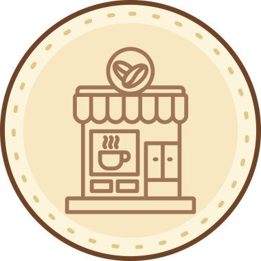 Kahve dükkanı. Basit tasarım