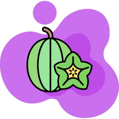 balkabağı simgesi, basit tasarım vektör çizimi