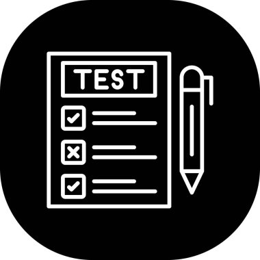 test simgesi vektör illüstrasyonu