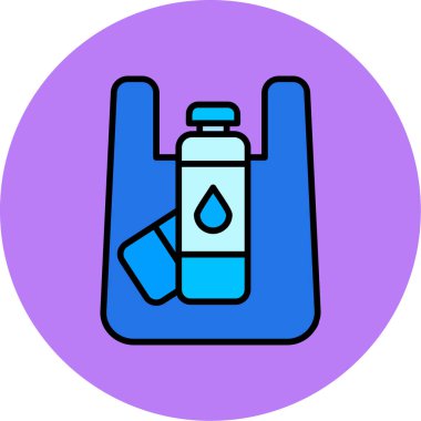 su şişesi simgesi, vektör illüstrasyonu