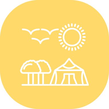 Bir yaz simgesinin vektör illüstrasyonu