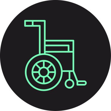 Tekerlekli sandalye simgesinin vektör çizimi