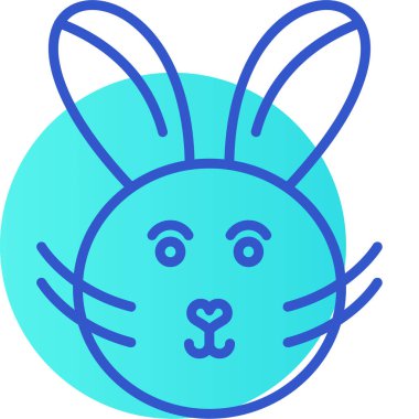 Hayvan yüzlü tavşan simgesi.