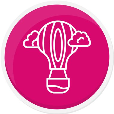 Hava balonu simgesinin vektör illüstrasyonu