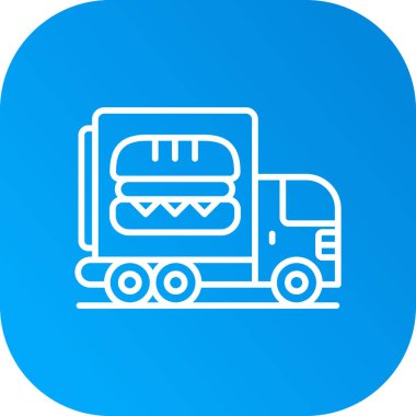 Kamyon. Web simgesi basit illüstrasyon