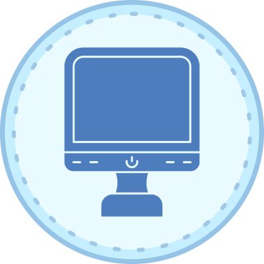 Monitör. Web simgesi basit illüstrasyon