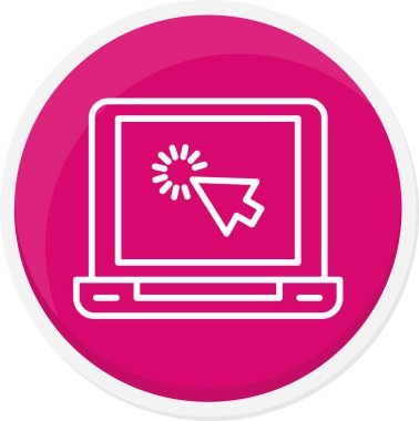 imleç simgesi ile dizüstü bilgisayar. vektör çizim