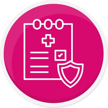 tıbbi sigorta simge vektör çizim