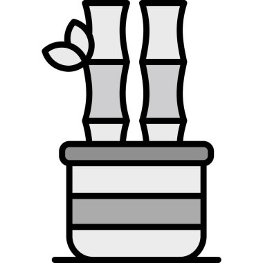 Kaktüs Simgesi, vektör illüstrasyonu