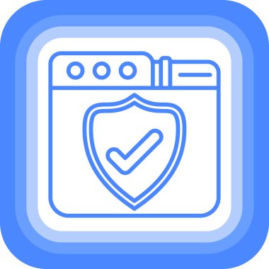 Basit bir güvenlik simgesi, vektör illüstrasyonu