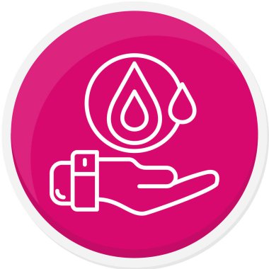 Bir damla simgesinin vektör illüstrasyonu