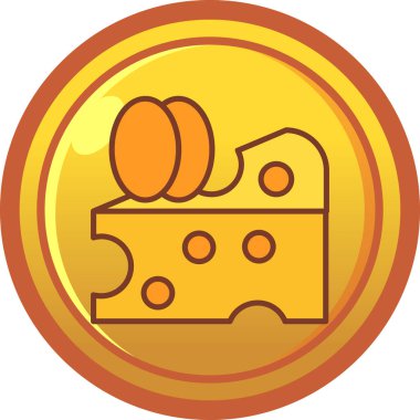 Peynir simgesi vektör illüstrasyonu