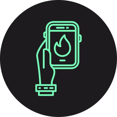 Gaz simgesinin vektör illüstrasyonu