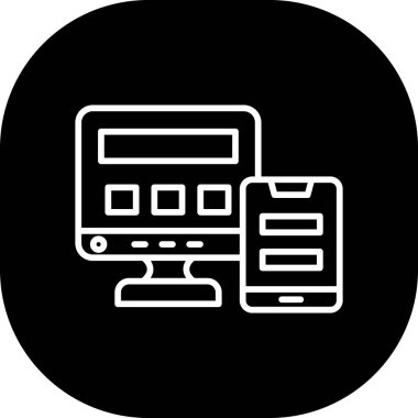 Web simgesi vektör illüstrasyonu