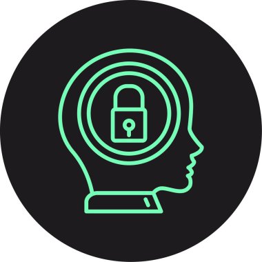 vektör beyin simgesi, vektör illüstrasyonu