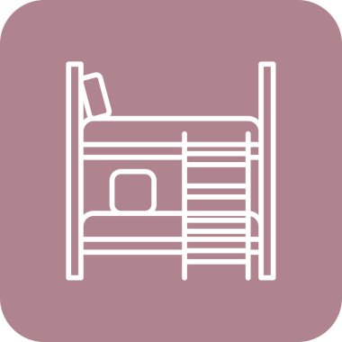 Yatak simgesinin vektör illüstrasyonu