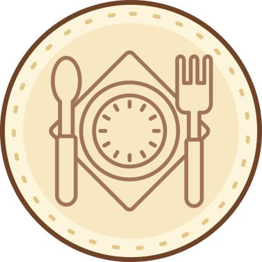 yiyecek simgesi, vektör illüstrasyonu