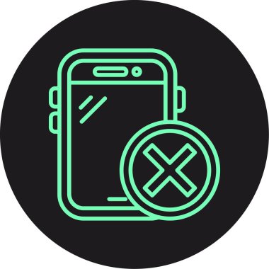 Akıllı telefon simgesinin vektör illüstrasyonu