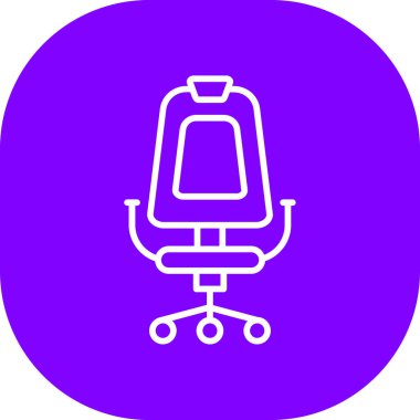 Ofis sandalyesi simgesinin vektör illüstrasyonu