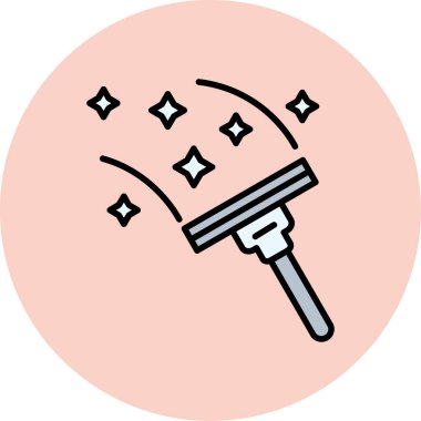 Fırça simgesi vektör illüstrasyonu