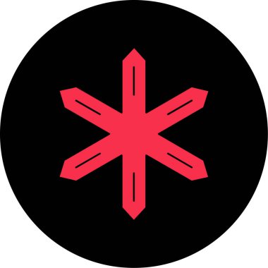 kar Tanesi simgesi vektör çizimi