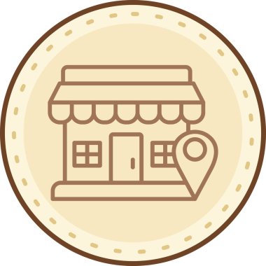 Bir ev simgesinin vektör illüstrasyonu