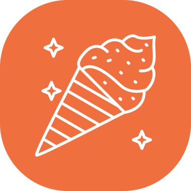 dondurma vektör simgesi. Web tasarımı, buz ve diğer şeyler için basit vektör illüstrasyonu