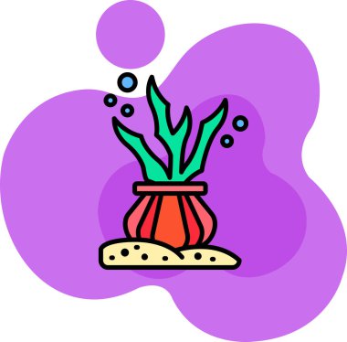 Bitki. Web simgesi basit illüstrasyon