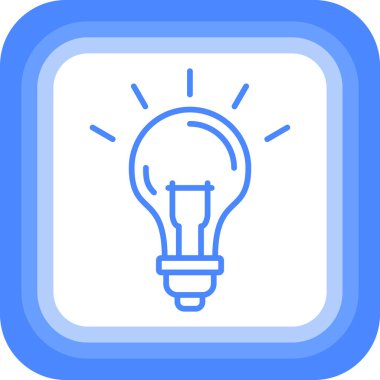 Ampul. Web simgesi basit illüstrasyon