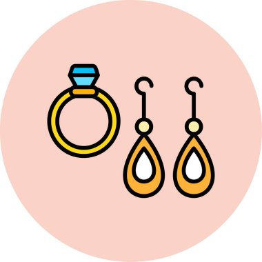 Küpeler. Web simgesi basit illüstrasyon