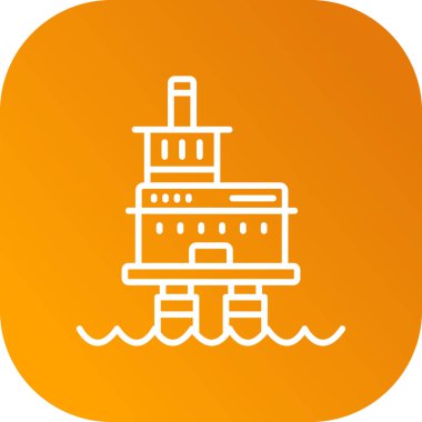 Gemi simgesi, vektör illüstrasyonu