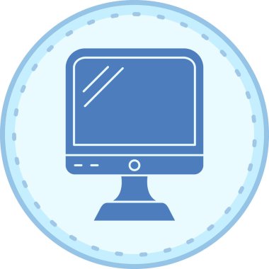 Bilgisayar monitörü. Web simgesi basit illüstrasyon