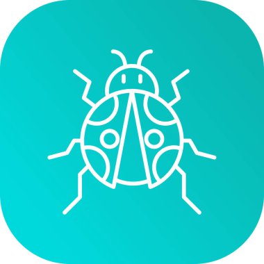 çizgi böceği simgesi beyaz arkaplanda izole edildi. Böcek sembolü. Renkli taslak konsepti. vektör.