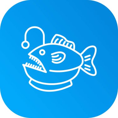 Balık simgesinin vektör illüstrasyonu