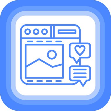 Bir kalp simgesinin vektör illüstrasyonu