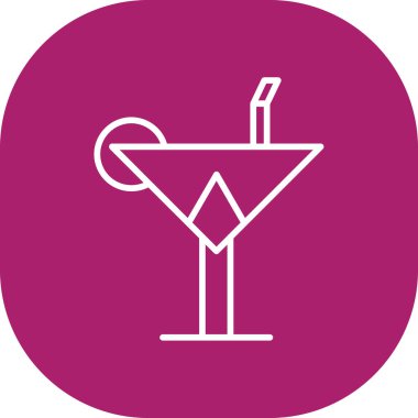 Kokteyl. Web simgesi çizimi tasarımı