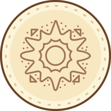 Kurabiye. Web simgesi basit illüstrasyon