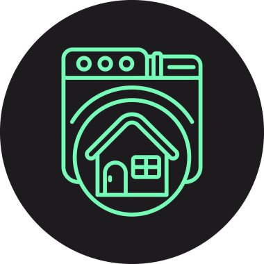 vektör evi simgesi, vektör illüstrasyonu