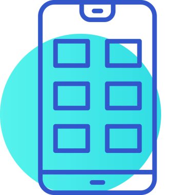 Cep telefonu simgesi, vektör illüstrasyonu