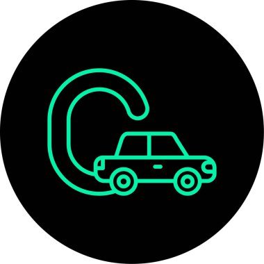 araba simgesi, vektör illüstrasyonu