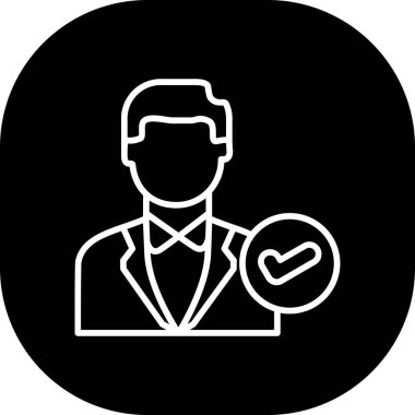 İş adamı simgesi vektör illüstrasyonu